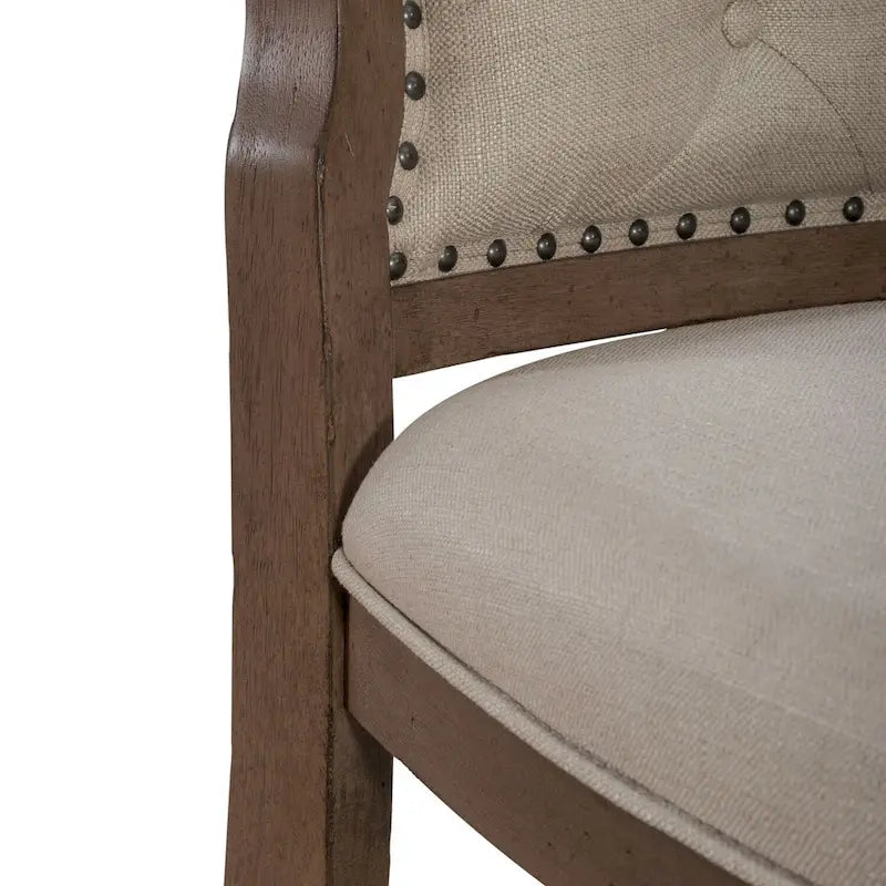Americana Farmhouse Upholstered Tufted Back Side Chair (Set of 2)