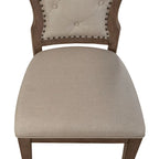 Americana Farmhouse Upholstered Tufted Back Side Chair (Set of 2)