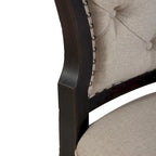 Americana Farmhouse Upholstered Tufted Back Side Chair (Set of 2)