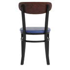 Commercial Metal Dining Chair with Wood Seat and Boomerang Back