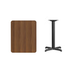 24 x 30 Rectangular Laminate Table Top with 22 x 22 Table Height Base - 24W x 30D x 31.125H