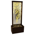 Sunnydaze 47.25 H Wisteria Vines Zinc Outdoor Water Fountain with Warm White LED Lights