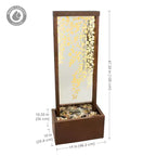 Sunnydaze 47.25 H Wisteria Vines Zinc Outdoor Water Fountain with Warm White LED Lights