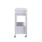 Newsom Modern 2-Drawer Caster Serving Cart with Towel Bar by Furniture of America