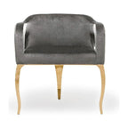 Caprice Titanium Gold Stainless Steel Dining Chair