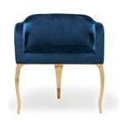 Caprice Titanium Gold Stainless Steel Dining Chair
