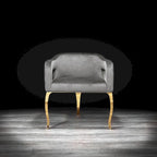 Caprice Titanium Gold Stainless Steel Dining Chair