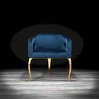 Caprice Titanium Gold Stainless Steel Dining Chair