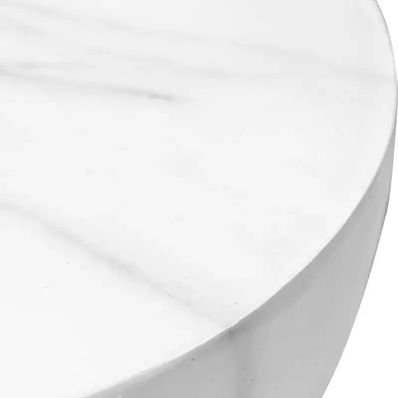 LeisureMod Sage Series Minimalist Fiberstone Hourglass Side Table  Modern Accent End Table for Indoor or Patio Use, Durable Small-Space Design