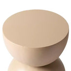 LeisureMod Sage Series Minimalist Fiberstone Hourglass Side Table  Modern Accent End Table for Indoor or Patio Use, Durable Small-Space Design
