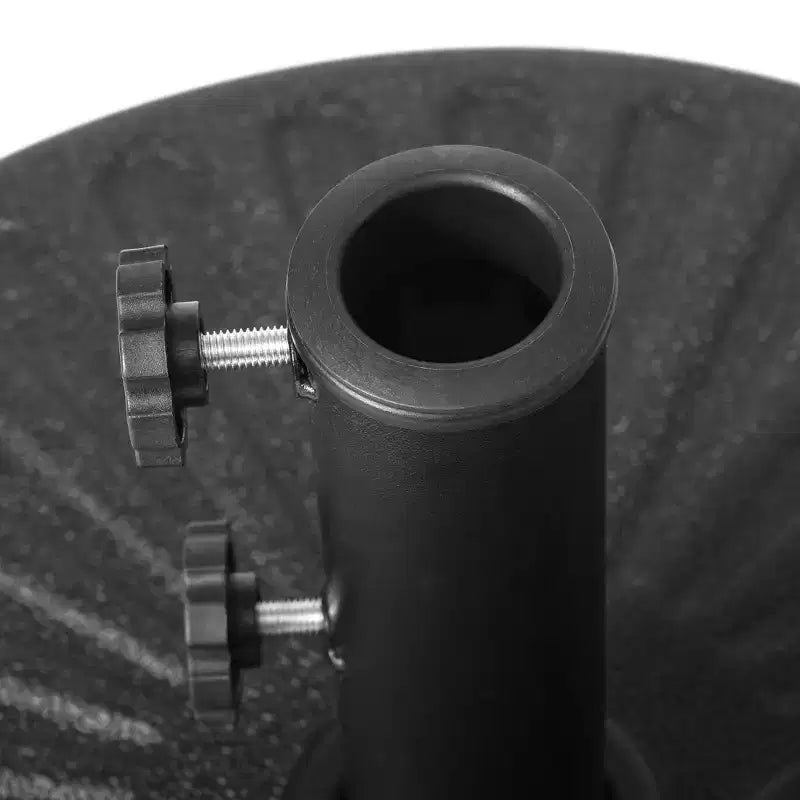 WestinTrends 20 Fillable Round Umbrella Base Stand Heavy Duty with Adjustable knob and Pole Holder