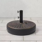 WestinTrends 20 Fillable Round Umbrella Base Stand Heavy Duty with Adjustable knob and Pole Holder