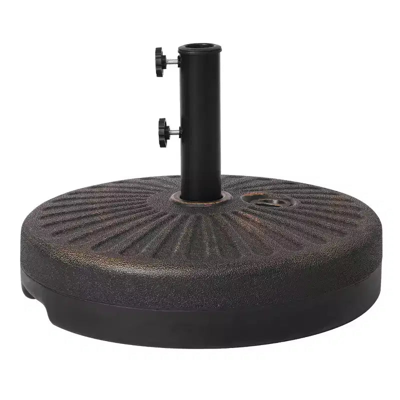 WestinTrends 20 Fillable Round Umbrella Base Stand Heavy Duty with Adjustable knob and Pole Holder
