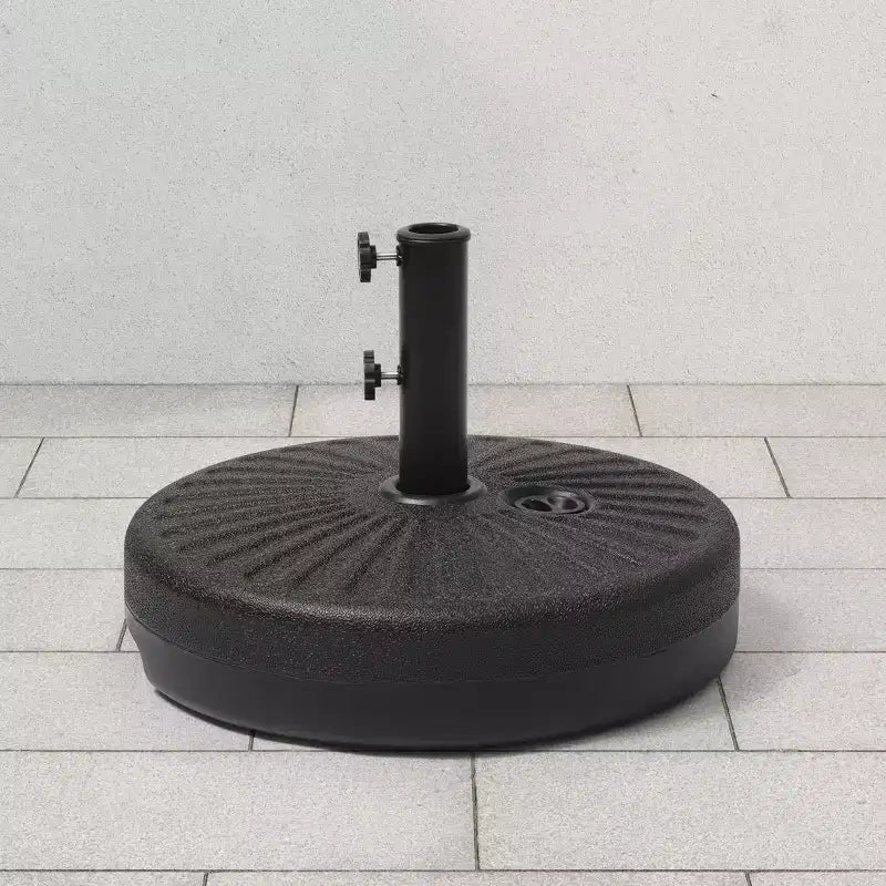 WestinTrends 20 Fillable Round Umbrella Base Stand Heavy Duty with Adjustable knob and Pole Holder