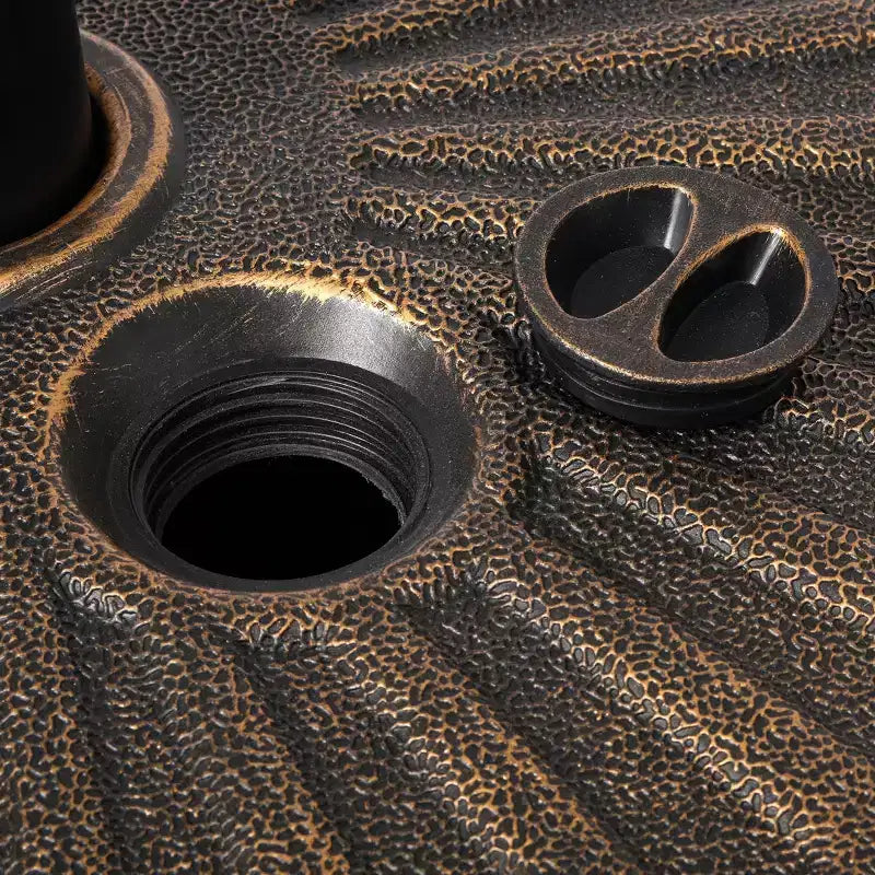 WestinTrends 20 Fillable Round Umbrella Base Stand Heavy Duty with Adjustable knob and Pole Holder