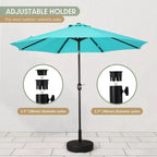WestinTrends 20 Fillable Round Umbrella Base Stand Heavy Duty with Adjustable knob and Pole Holder
