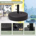 WestinTrends 20 Fillable Round Umbrella Base Stand Heavy Duty with Adjustable knob and Pole Holder