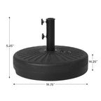 WestinTrends 20 Fillable Round Umbrella Base Stand Heavy Duty with Adjustable knob and Pole Holder