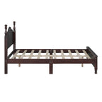 3PCS Retro Design Queen/Full Size Wood Platform Bed Set with 2 Nightstands