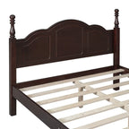 3PCS Retro Design Queen/Full Size Wood Platform Bed Set with 2 Nightstands