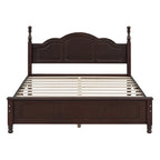 3PCS Retro Design Queen/Full Size Wood Platform Bed Set with 2 Nightstands
