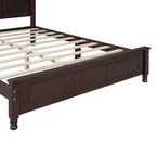 3PCS Retro Design Queen/Full Size Wood Platform Bed Set with 2 Nightstands