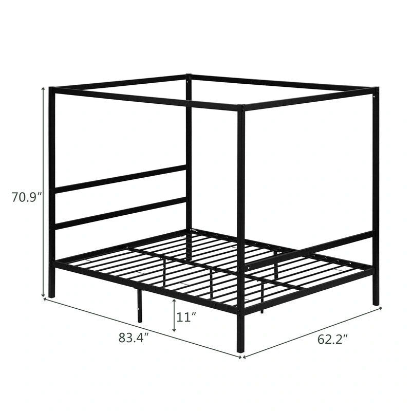 Black Mosquito Net Bed