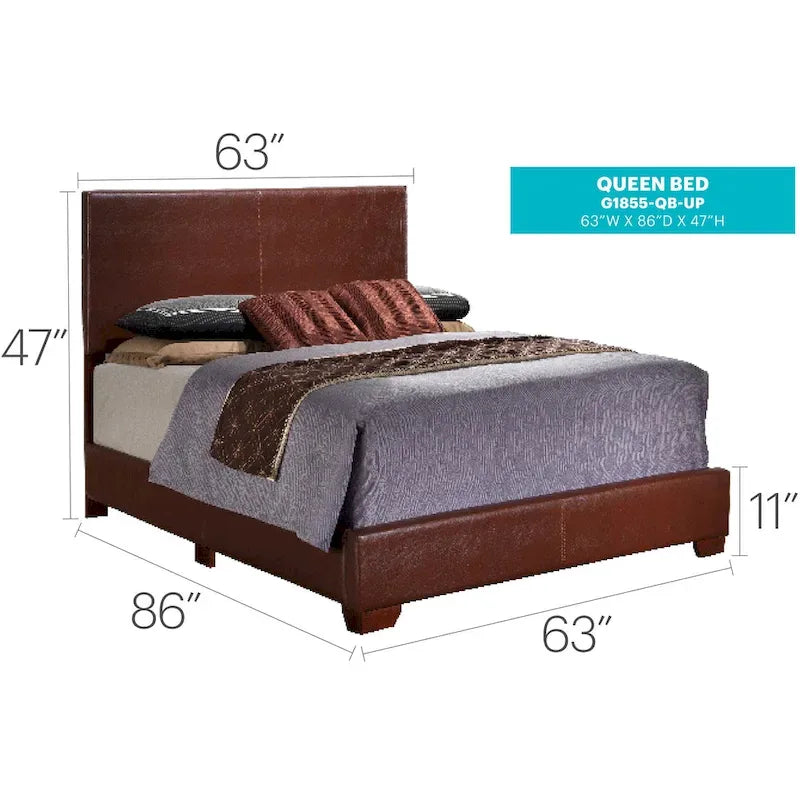 Aaron Upholstered Queen Panel Bed