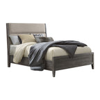 Portia Complete Upholstered Bed, Brushed Brindle