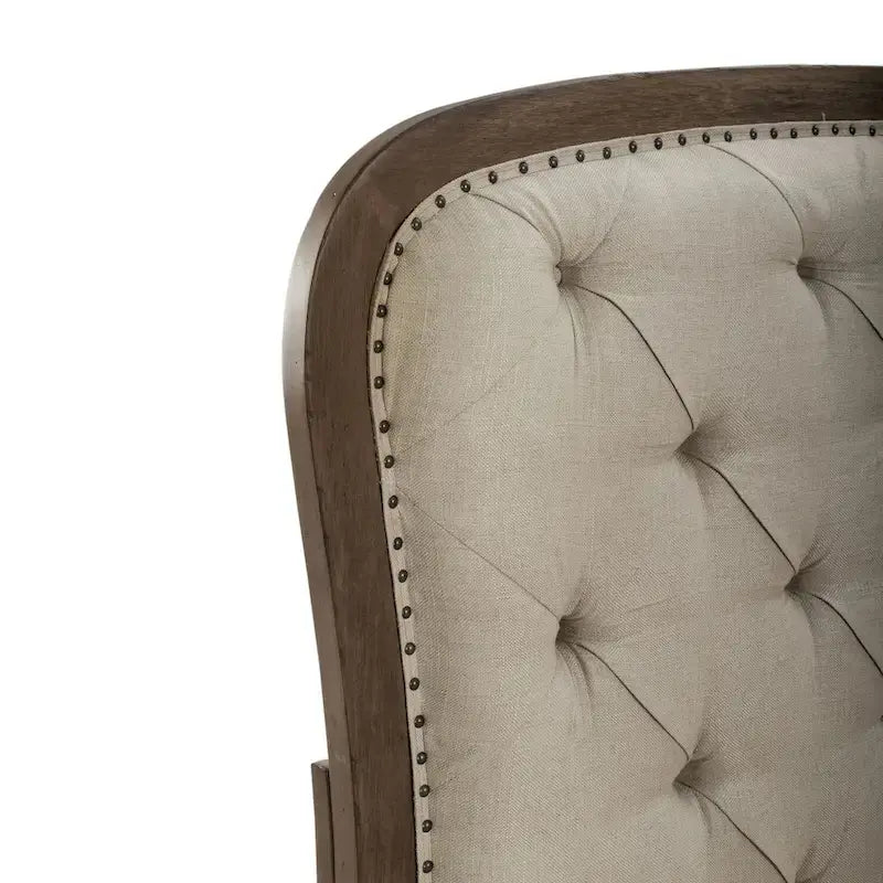 Americana Farmhouse Dusty Taupe Queen Tufted Panel Headboard
