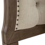 Americana Farmhouse Dusty Taupe Queen Tufted Panel Headboard