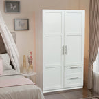 70.87H High wardrob with 2 doors, 2 drawers and 5 storage spaces