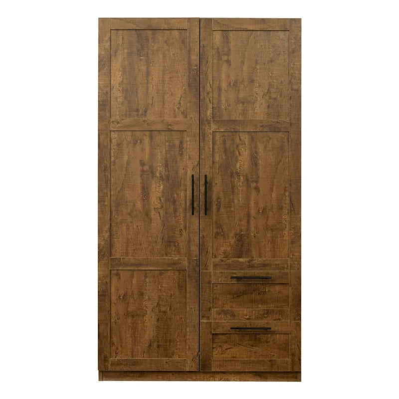 70.87H High wardrob with 2 doors, 2 drawers and 5 storage spaces