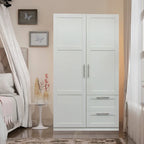 70.87H High wardrob with 2 doors, 2 drawers and 5 storage spaces