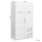 70.87H High wardrob with 2 doors, 2 drawers and 5 storage spaces