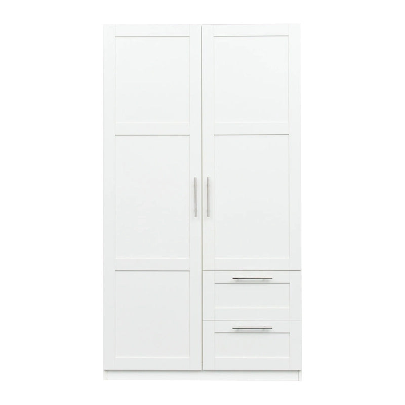 70.87H High wardrob with 2 doors, 2 drawers and 5 storage spaces