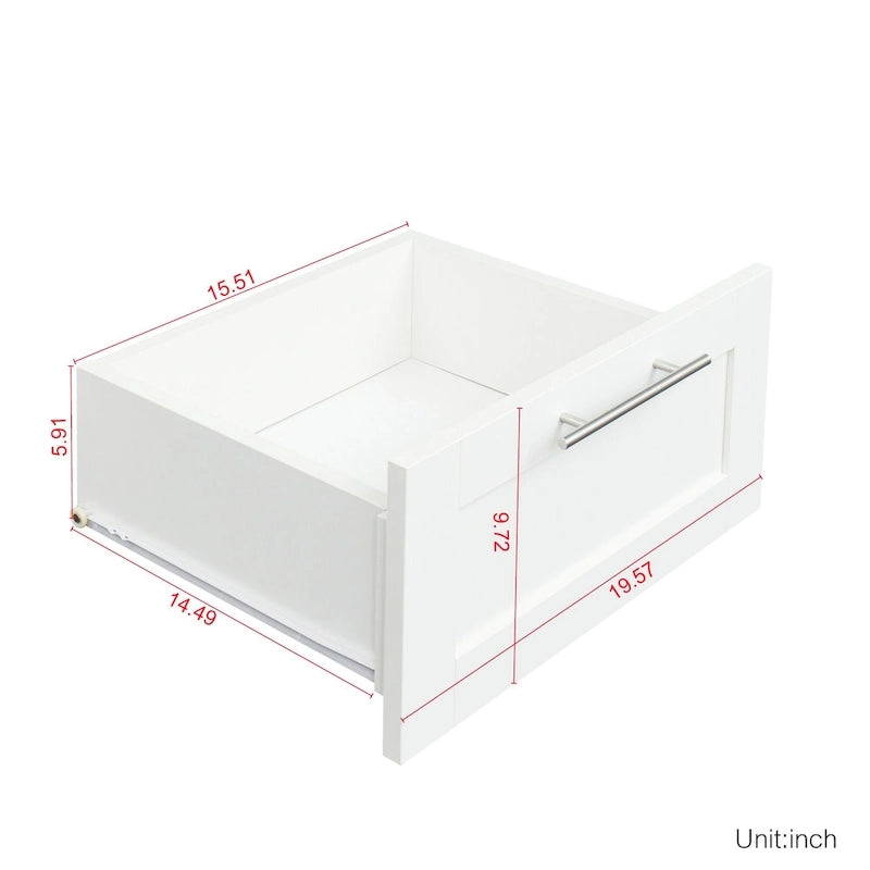 70.87H High wardrob with 2 doors, 2 drawers and 5 storage spaces