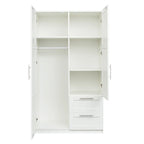 70.87H High wardrob with 2 doors, 2 drawers and 5 storage spaces