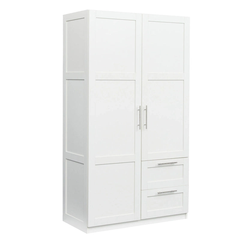 70.87H High wardrob with 2 doors, 2 drawers and 5 storage spaces