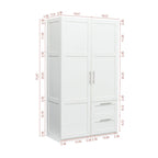 70.87H High wardrob with 2 doors, 2 drawers and 5 storage spaces