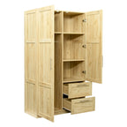 70.87H High wardrob with 2 doors, 2 drawers and 5 storage spaces