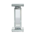 Glass Mirrored Pedestal Table - Silver - Roche River Decor - 12Wx12Lx28H