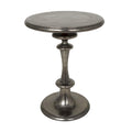 Aluminum Metal Turned Style Accent Table - Black - Roche River Decor - 18W x 18L x 23H