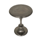 Aluminum Metal Turned Style Accent Table - Black - Roche River Decor - 18W x 18L x 23H