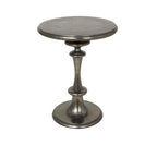 Aluminum Metal Turned Style Accent Table - Black - Roche River Decor - 18W x 18L x 23H