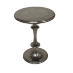 Aluminum Metal Turned Style Accent Table - Black - Roche River Decor - 18W x 18L x 23H