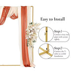 8x8 FT Square Wedding Backdrop Stand, Metal Balloon Arch Stand for Party and Ceremony, Square
