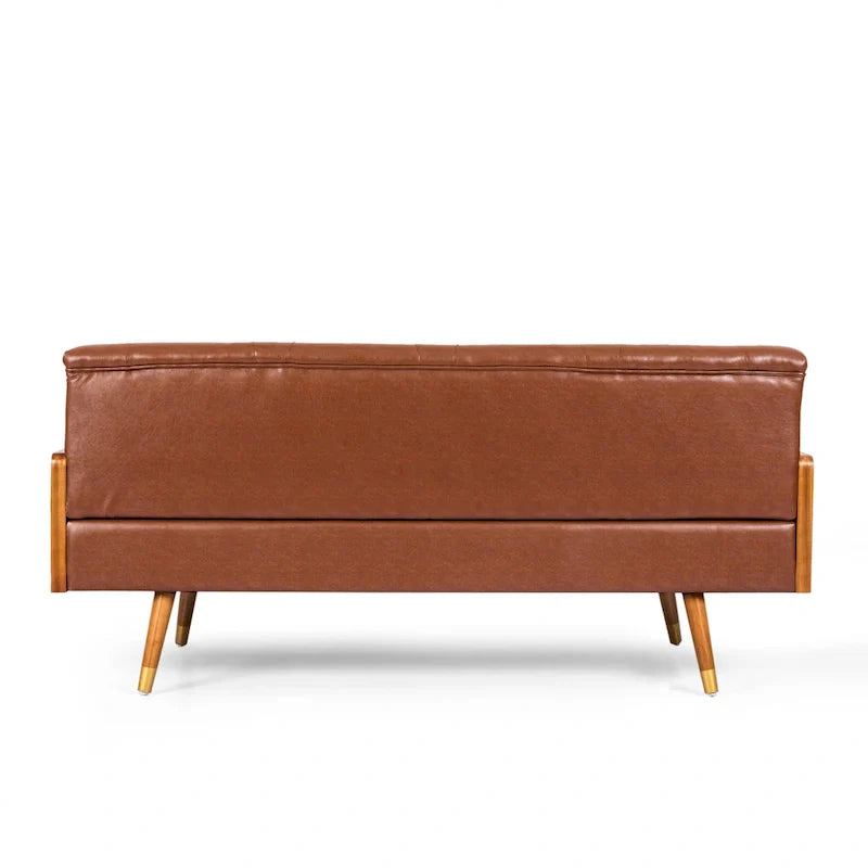 Barnard Mid-century Tufted Sofa with Accent Pillows by Christopher Knight Home