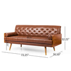 Barnard Mid-century Tufted Sofa with Accent Pillows by Christopher Knight Home