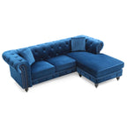 Nola Velvet Sofa with Chaise